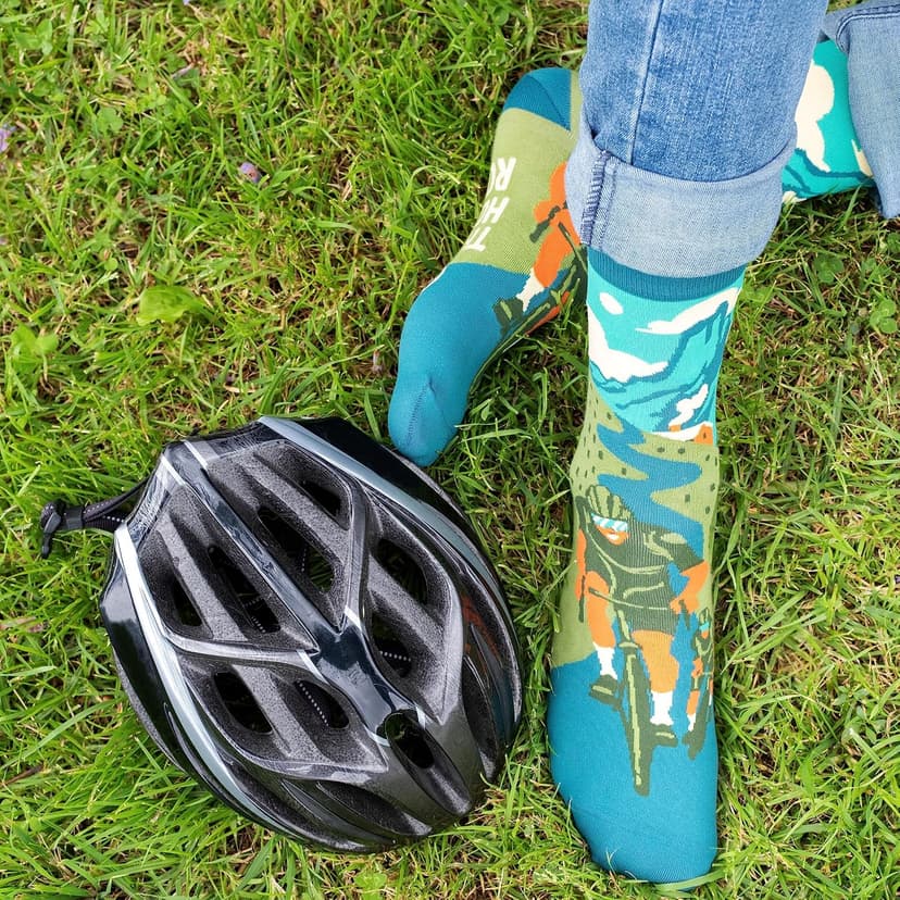 Premium Cotton Blend, Super Soft, Durable, Cycling Gift for Men and Women, Funny Novelty Socks, Bicycle Lovers Lavley Bike Socks Funny Gifts for Cyclists and Bicycle Lovers Men and Women B0C5PLB5V7