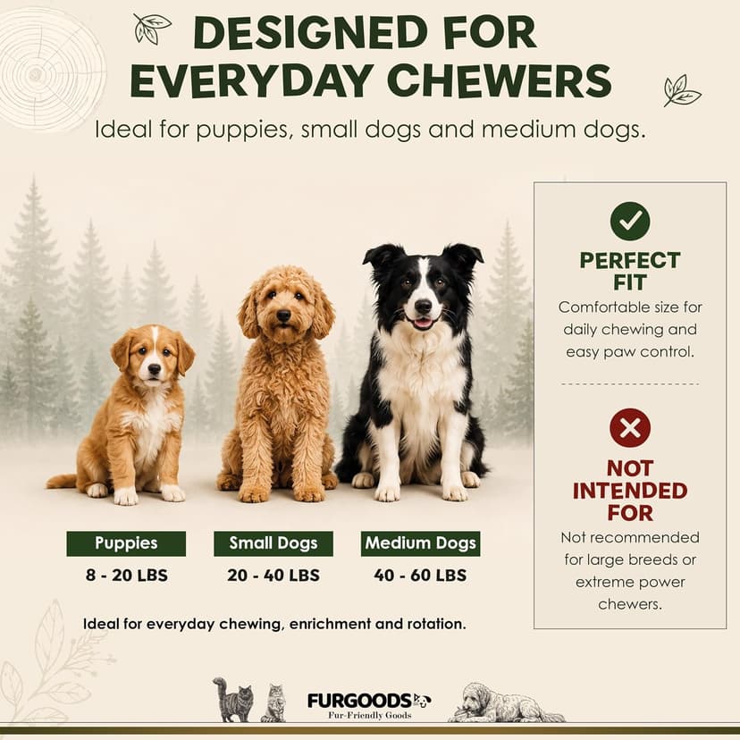 4 shapes and flavors: peanut butter, lamb, chicken, beef; long lasting chews for puppies and adult dogs, gift ready box FURBONE Flavored Nylon Dog Chew Toys 4 Pack, Bones for Small & Medium Dogs B0FQC6RNZM