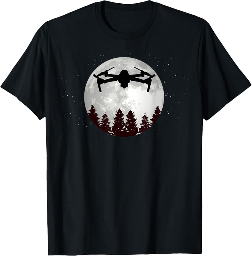 Drone Pilot -Full Moon- Funny FPV Drone Quadcopter T-Shirt