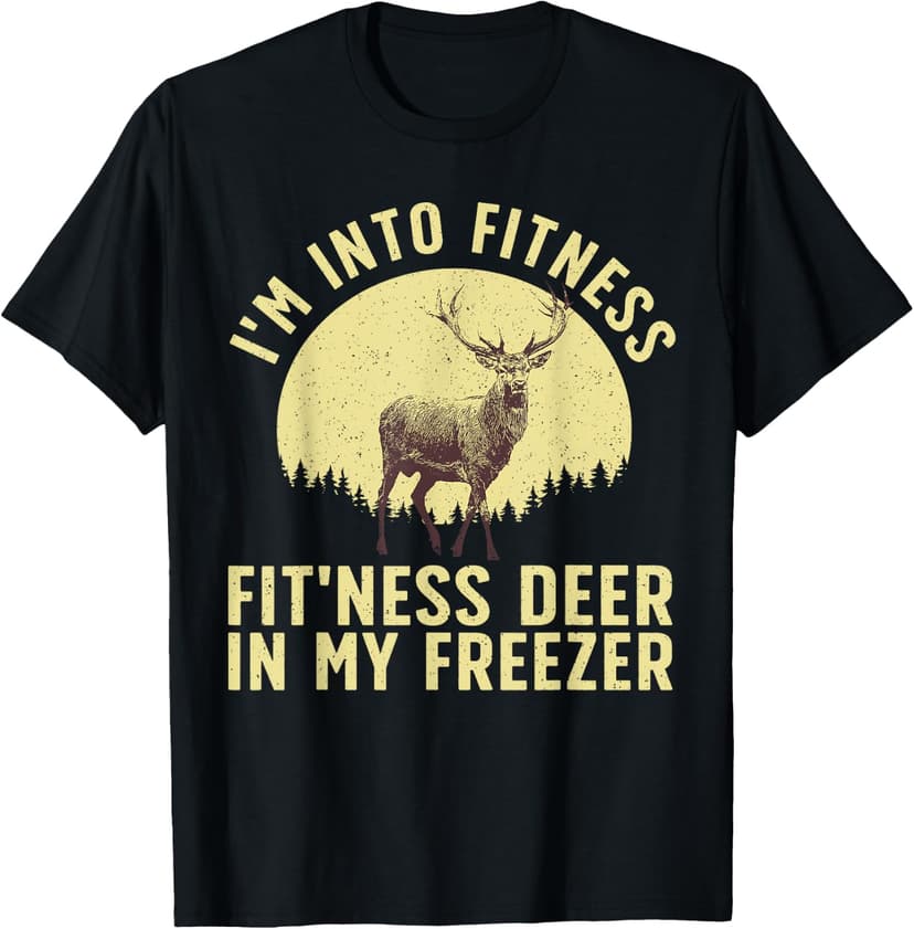 Funny Deer Hunting Art for Men Women Wildlife Hunter Hunting T-Shirt B0CHJJ739S