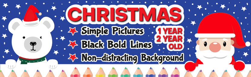Christmas My First Coloring Book for 1 Year Old & 2 Year Old: Baby Coloring Book 1 Year & 2 Year Old Kids. 50 Big and Easy Pictures to Color with ... X-Mas Gift for Toddlers. (Baby ages 1-2)