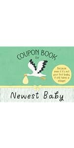 Coupon Book for Newest Baby: Gift for Second Baby | 10 Pre-Filled + 5 Blank Vouchers | Baby Shower or New Baby Gift