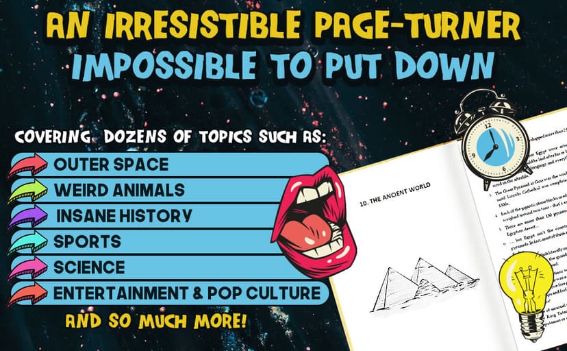The Ultimate Book of Random Fun Facts: Over 1000 Interesting Facts And Trivia Quizzes About History, Science, Sports, Animals, Space and Anything In Between!