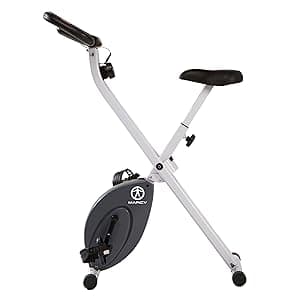 Marcy Foldable Upright Exercise Bike with Adjustable Resistance for Cardio Workout & Strength Training - Multiple Styles Available