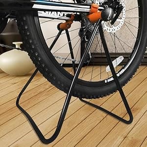 Ibera Easy Utility Bike Stand for 20"-29" - Adjustable & Foldable Bicycle Stand for Storage & Repair - Floor-Mounted & Scratch-Free Alloy Steel Rack - ideal Bicycle Storage for Indoor Garage