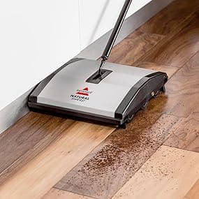 Bissell Natural Sweep Carpet and Floor Sweeper with Dual Brush Rotating System and 2 Corner Edge Brushes, 92N0A, 4.2 lb.