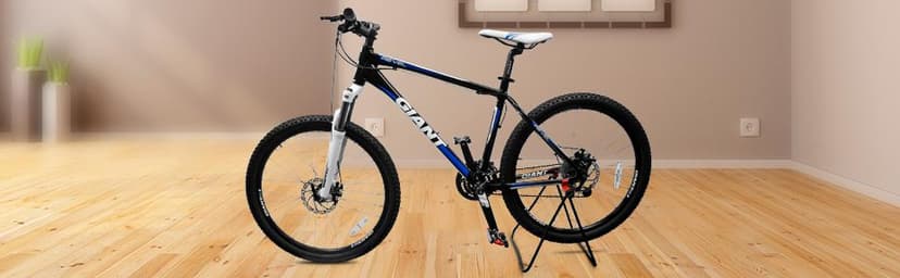 Ibera Easy Utility Bike Stand for 20"-29" - Adjustable & Foldable Bicycle Stand for Storage & Repair - Floor-Mounted & Scratch-Free Alloy Steel Rack - ideal Bicycle Storage for Indoor Garage