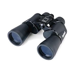 Bushnell Falcon 10x50 Wide-Angle Binoculars - Porro Prism, InstaFocus, BK7, Fold-Down Eyecups, Non-Slip Grip