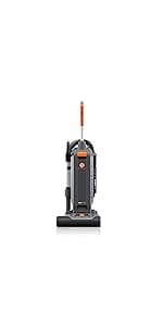 Hoover Commercial HushTone Upright Vacuum Cleaner, 15 inches with Intellibelt, for Carpet and Hard Floors, CH54115, Gray