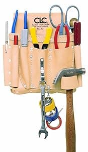 CLC Custom Leathercraft 700 Tool Pouch, Heavy Duty, 5-Pocket, Tan
