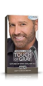 Just for Men Mustache & Beard, Beard Dye for Men with Brush Included, With Keratin Biotin Aloe and Coconut Oil for Healthy Facial Hair - Dark Brown, M-45, Pack of 3 (Packaging May Vary)