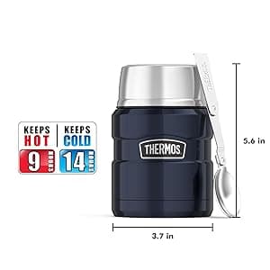 Thermos Vacuum Insulated 16 Ounce Compact Stainless Steel Beverage Bottle