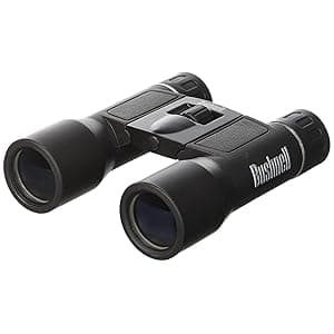 Bushnell 132516 Powerview 10x25 Compact Folding Roof Prism Binocular (Black)