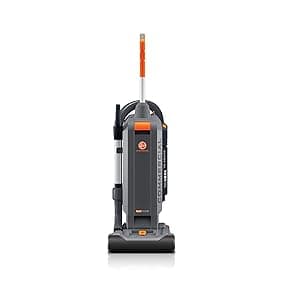 Hoover Commercial HushTone 13-Inch 2-Speed Upright Vacuum Cleaner with IntelliBelt, Quiet Bagged HEPA Filtered Professional Rated, 40-Foot Long Cord, CH54113, Gray/Orange