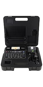 Brother P-touch Label Maker, PC-Connectable Labeler, PTD600, Color Display, High-Resolution PC Printing, Black, Black/gray