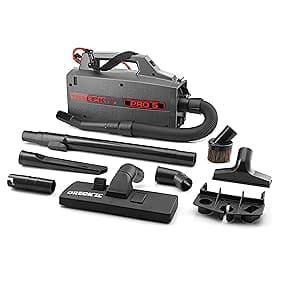 Oreck Commercial XL Pro 5 Super Compact Canister Vacuum Cleaner, Lightweight Bagged Canister Vac with Attachments, Portable, Extended Cleaning Reach, Corded Vacuum Cleaners for Commercial Use