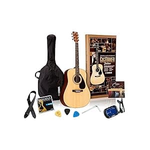 Yamaha GigMaker Deluxe Acoustic Guitar Package with FD01S Guitar, Gig Bag, Tuner, Strap and Picks - Natural