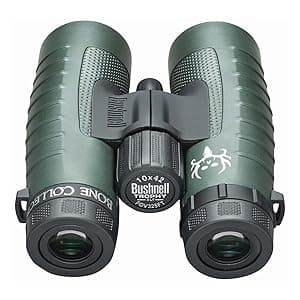 Bushnell Binocular Bundle: Trophy XLT 10x42 Binoculars (Bone Collector Edition) + Deluxe Binocular Harness