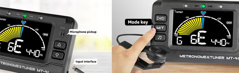 Wegrower Metronome Tuner, Rechargeable 3 In 1 Digital Metronome Tuner Tone Generator for Guitar, Bass, Violin, Ukulele and Chromatic,Clarinet, Trumpet, Flute, Tuners for All Instruments