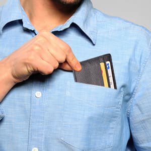 EASTNIGHTS Credit Card Holder Slim Wallet Leather Minimalist Wallet with ID Window