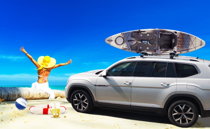 ARTIPOLY Kayak Roof Rack for 2 Kayaks, 4-in-1 Multifunction Bilateral Kayak & Canoe Car Racks J-Bar with Paddle Holder for Easy Mount Kayak/Surf/Ski/Canoe/SUP on SUV, Car and Truck Crossbar