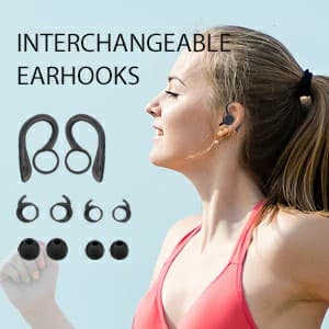 APEKX Bluetooth Headphones True Wireless Earbuds with Charging Case IPX7 Waterproof Stereo Sound Earphones Built-in Mic in-Ear Headsets Deep Bass for Sport Running Black