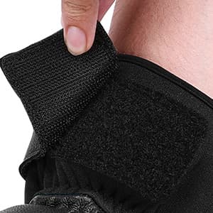 KUTOOK Ski Mittens with HIPORA Waterproof Membrane Goat Leather Gloves for Skiing Outdoor