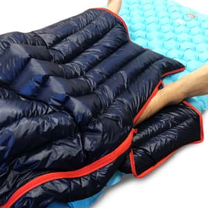 ZOOOBELIVES Ultralight Backpacking 32-50F Down Sleeping Bag - 27oz Ultra Compact 650 Fill Power Envelope Sleeping Bag for Hiking, Camping and Backcountry, Lightweight and Compressible – Alplive T400