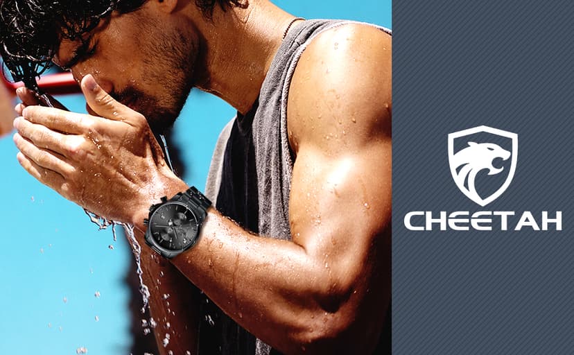 GOLDEN HOUR Fashion Business Mens Watches with Stainless Steel Waterproof Chronograph Quartz Watch for Men, Auto Date