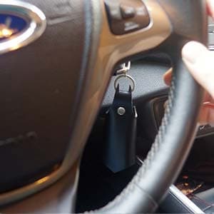 CAILLU KeyChain Leather Bat Shape for men gifts and women Car key fob case,Leather fashion pop keys ring cover holder