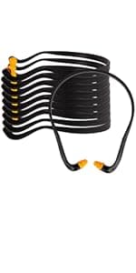 2 Banded Ear Plugs with 10 Pairs of Replacement Pods - Reusable Shooters Ear Protection for Mowing Shooting Construction Hunting - Washable Gun Range Hearing Protection Ear Plugs for Noise Reduction