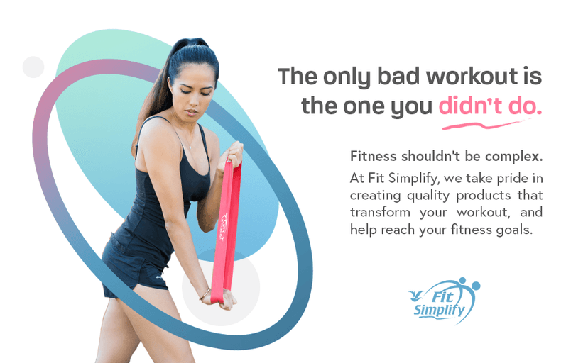 Fit Simplify Resistance Loop Exercise Bands with Instruction Guide and Carry Bag, Set of 5