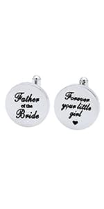 Melix Home Stainless Steel CuffLinks for Men Groom Meet Me at The Altar Wedding Gifts Cuff Links