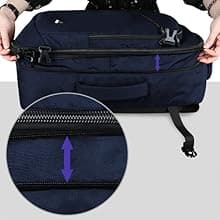 MATEIN Weekender Backpack, Large Capacity Travelling Suitcase Backpack with Strap for Clothes, Expandable Flight Approved Business Carry on Daypack for International Travel, Blue