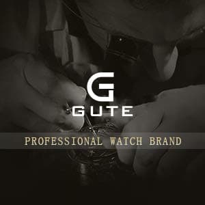 GLEIM Gute Mens Watches, Mechanical Skeleton Automatic Self-Winding Steampunk Watch for Men, Casual Clock Brown Leather Wrist Watch