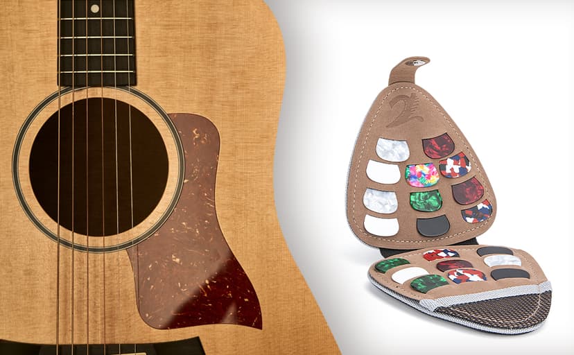 XTON Guitar Picks Holder, Picks storage Case,PU Leather Plectrums Box Organizer, Guitar Gift for Beginners (Case Only) B08SJSZWJM