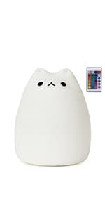 GoLine Cat Lamp, Cute Kitty Night Light, Gifts for Women Teen Girls Baby, Night Lights for Kids Bedroom, Cute Christmas Kitty Silicone Nightlights for Children Toddler.