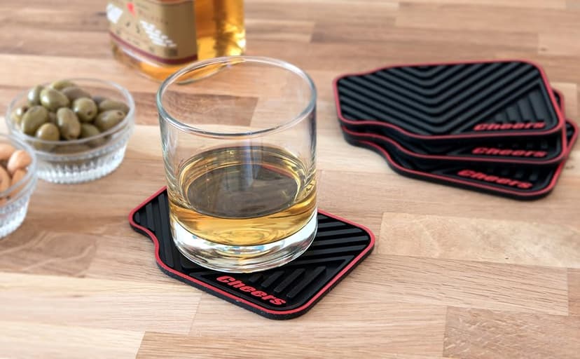 Car Gifts for Guys, Mechanics & Auto Enthusiasts, Great for Dad, Boyfriend, Brother or Son, for Christmas, Stocking Stuffer Triple Gifffted Car Gifts for Men, Car Coasters, Gifts for Guys, Set of 4 B01JZFUD5C