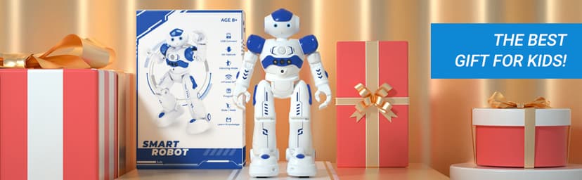 KingsDragon RC Robot Toys for Kids, Gesture & Sensing Programmable Remote Control Smart Robot for Age 3 4 5 6 7 8 Year Old Boys Girls Birthday Gift Present