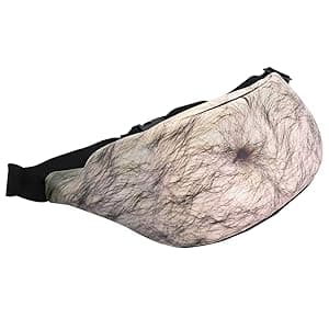 Funny White Elephant Gifts for Men Women Gag gifts Christmas Gift Exchange,Belly Fanny Pack Dad Bag Fake Beer Belly Waist Pack Unisex Waist Bag