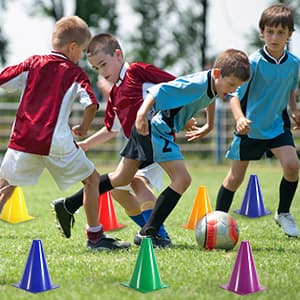 unanscre 31PCS 3 in 1 Carnival Outdoor Games Combo Set for Kids, Soft Plastic Cones Bean Bags Ring Toss Game, Gift for Birthday Party/Xmas