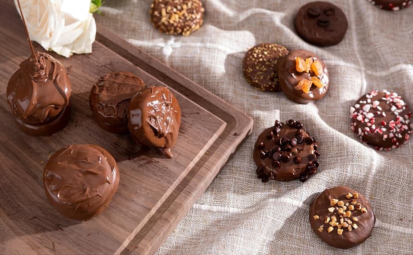 Granny Bellas Christmas Holiday Thanksgiving 12 Chocolate Covered Cookies, Gift Basket Gourmet Candy Gifts Box for Food Delivery, Hamper Stuffer Gifts for Mom, Family and Friends