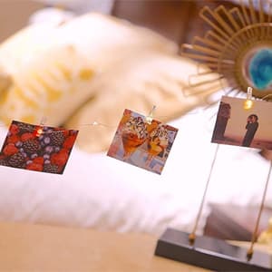 LECLSTAR 50 LED Photo Clips String Lights, 17ft with Remote - 8 Modes Fairy Lights to Clip on Pictures, Photos, Cards