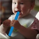 Hollow Teething Tubes Toys for Babies Girls Boys, 6 Pack Silicone Baby Teether Toy Tube for Infants with Nursing Biting Chewing, Chew Straws for Toddlers 6-12 Months (Style A)