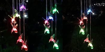 Hummingbird Solar Chimes,Unique Birthday Gifts for Women/Mom/Grandma,Best Idears Grardening B07TLHZJ31