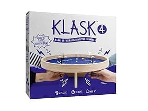 KLASK: The Magnetic Award-Winning Party Game of Skill - for Kids and Adults of All Ages That’s Half Foosball, Half Air Hockey