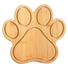 Totally Bamboo Paw Shaped Bamboo Wood Cutting Board and Charcuterie Board, Great Gift for Dog and Cat Lovers