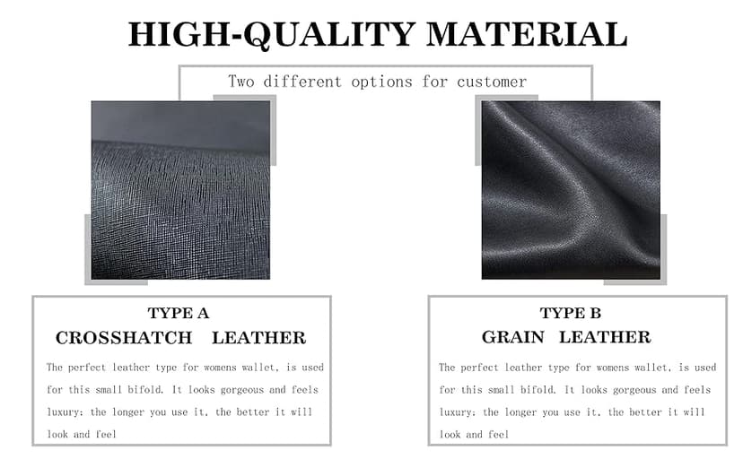 Toughergun Women’s Small Slim Leather Wallet with RFID Protection, Compact Bifold Mini Purse with Clear ID Window