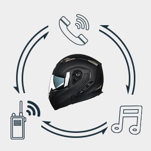 ILM Bluetooth Integrated Modular Flip up Full Face Motorcycle Helmet Sun Shield Mp3 Intercom Model 953/953 PRO