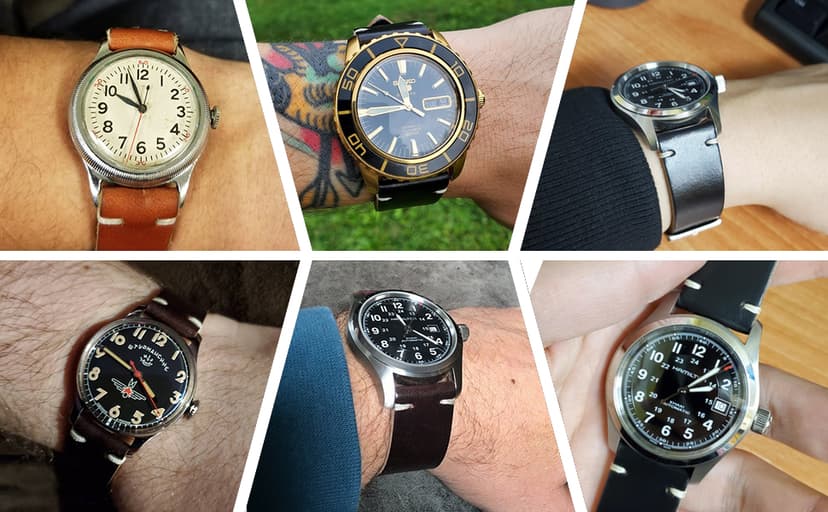 torbollo torbollo Soft Horween Leather Watch Bands for Men, 22mm Leather Watch Strap, Quick Release Handmade Watch Strap Soft Vintage Replacement